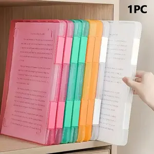 Thick A4 File Organizer Box, Transparent Desktop Storage Tray, Holds ID Books, Graduation Certificates, A5 Papers, Manuals, Certs, School Supplies