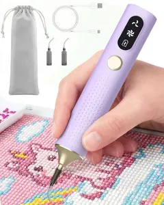 Electric Diamond Painting Pen Cordless Diamond Art Vacuum Pen Rechargeable with 2-stage Adjustable Suction Mode for Adults & Kids Complete Accessories