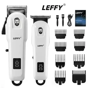 2 In 1 Professional Electric Hair Clippers for Men LEFFY Cordless Hair Cutting Machine & Zero Gap T9 Trimmer, Digital Display Complete Barber Supplies, Premium Men Grooming Gift Father's Day Holiday Gift