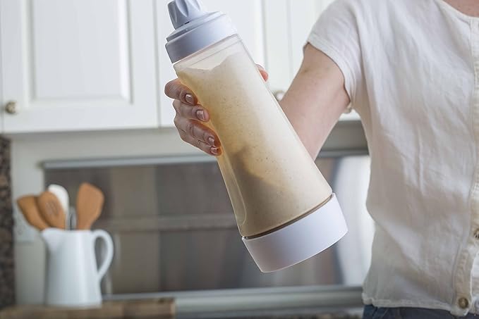 Pancake Batter Dispenser Bottle, 1 Count Pancake Mix Dispenser Bottle with Stirring Ball, Baking Utensils for Pancake, Cupcake, Waffle, Cake