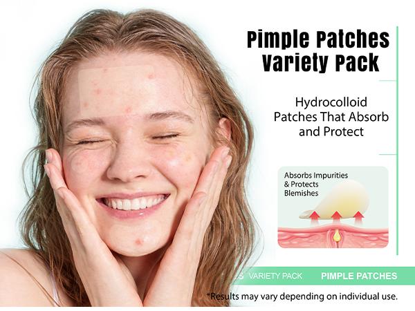 Ourmed Life Hydrocolloid Pimple Patches for Face (106/212 Count, 7 Shapes) – Invisible Acne Patches with Salicylic Acid, Tea Tree Oil & Centella, Ultra‑Thin Zit Stickers for Overnight Spot Treatment