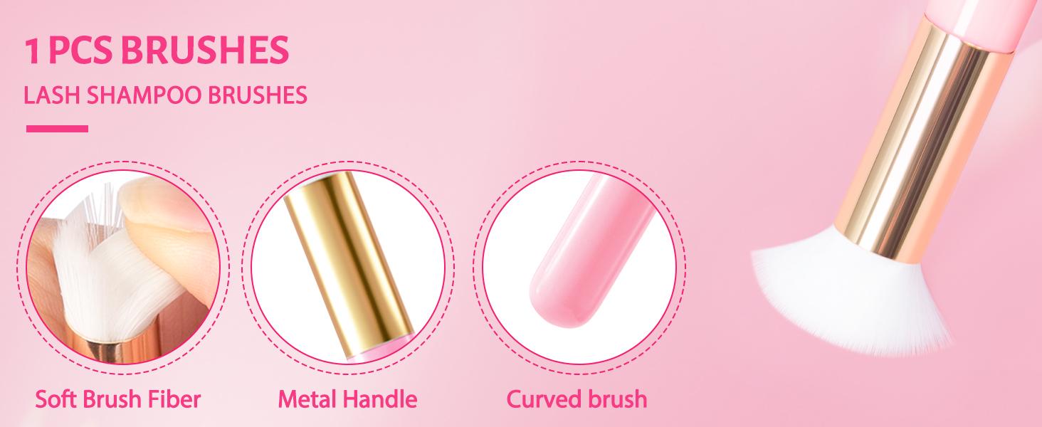 Lash Cleaning Kit - Lash Shampoo Kit Eyelash Extension Cleanser for Extensions 60ML with Rechargeable Handheld Lash Fan Dryer Mascara Brush Rinse Bottle Makeup Cleansing Foam for Lash Care