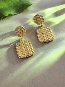 Women's Fashion Textured Square Dangle Earrings, Luxurious Vintage Style Jewelry, Daily/party Wear, Boho Chic Design