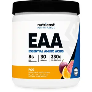 Nutricost EAA Essential Amino Acids Powder - 30 Servings, POG Flavor, Vitamin-Infused Healthcare & Wellness Supplement