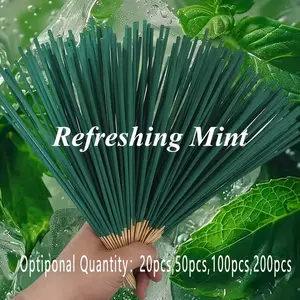 Fresh Mint Scented Diffusers, 20/50/100/200 Pieces, 8.66 Inches, Ideal for Yoga, Meditation, Home, Living Room, Tea Room, Hotel, Outdoor Activities