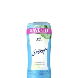 Secret Invisible Solid Antiperspirant Deodorant for Women, 2.6 oz Each, 2 Pack - Shower Fresh Formula