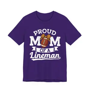 Vintage Proud Mom of a Lineman Football Shirt Prouder Football Mom shirt for football Mama Game Day T-shirt Unisex Jersey Short Sleeve Tee