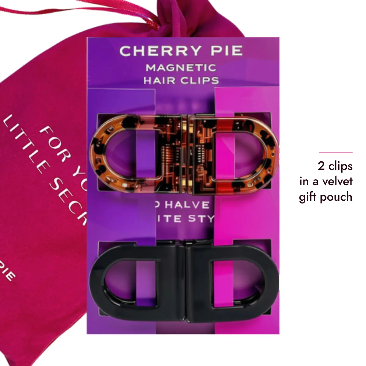 Magnetic Hair Clips (2-Pack) That Actually Hold – Mix & Match Styles, No Damage, No Slipping