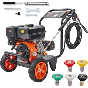 VEVOR Gas Pressure Washer, 3600 PSI 2.6 GPM, Gas Powered Pressure Washer with Copper Pump, Spray Gun and Extension Wand, 5 Quick Connect Nozzles, for Cleaning Cars, Homes, Driveways, PatiosVEVOR Super Brand Day