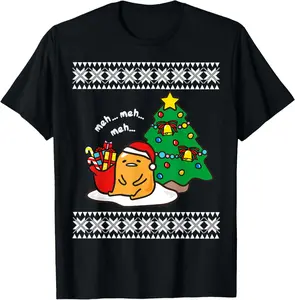 100% Cotton Gudetama Ugly Christmas Sweater Tee T-Shirt