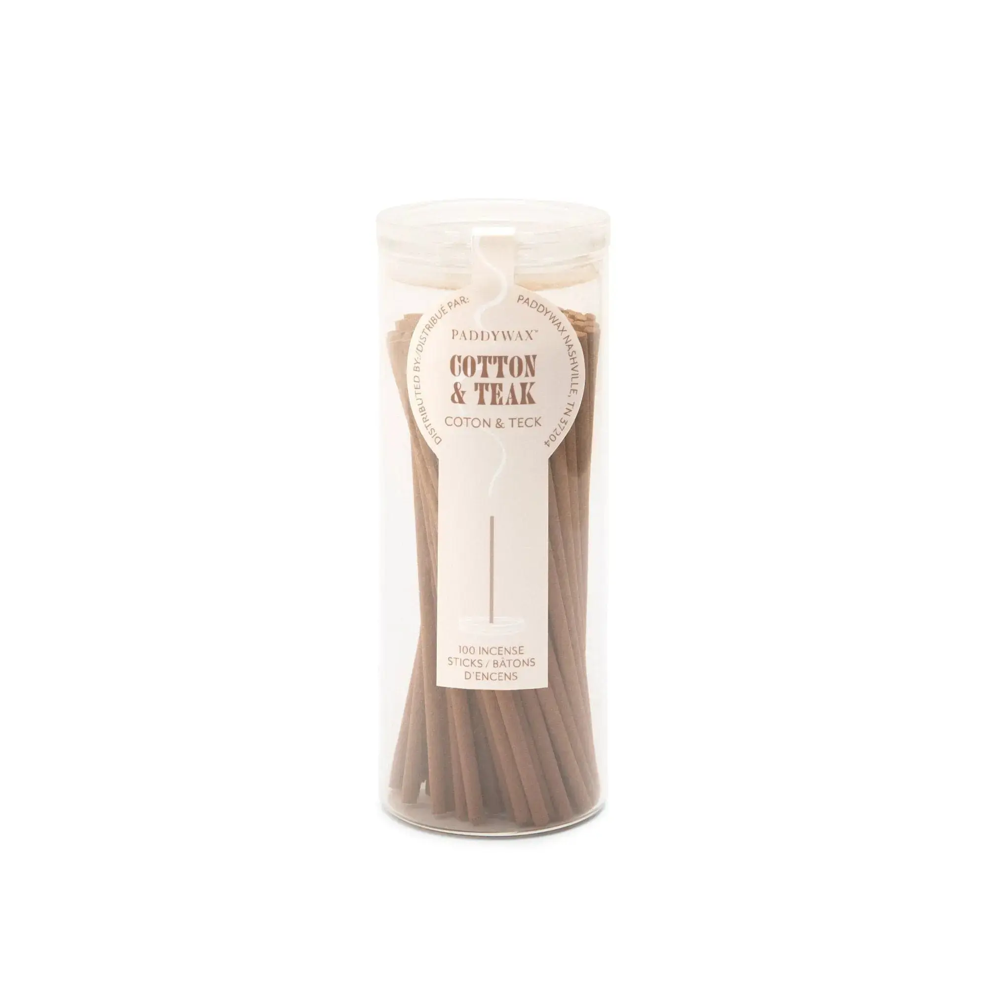 Cotton + Teak Haze Incense, Home Fragrance Aroma Scent Freshener with Glass Container