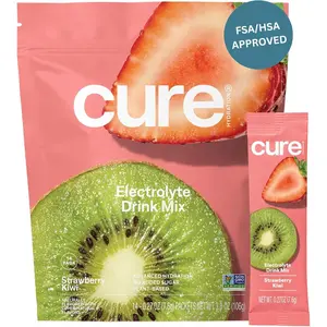 Hydration |   PlantBased Electrolyte Drink Mix |   No Added Sugar |   FSAHSA |   Dehydration Relief Powder Made with Coconut Water |   NonGMO |   Vegan |   Pouch 14 Packets Strawberry Kiwi