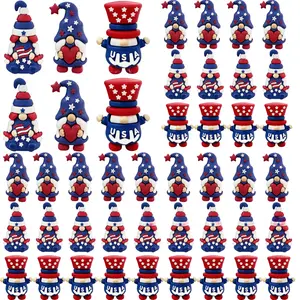 Patriotic Gnomes Uncle Sam Figures 4th of July Gift Mini Gnomes Figurines Small Gnomes Ornament 3D Gnomes Gift for Coworkers Staff Friends Students Teachers Patriotic Party Favors Perfect for America Independence Day Veterans Memorial Day Gifts