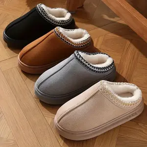 Unisex Eva Sole Slippers, Affordable Slippers, Soft Warm Indoor Shoes with Lace Detail, Comfortable Home Footwear for All Seasons