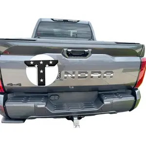 3D Premium Personalized Custom Grille Letter Badge Insert for 2022 2023 2024 2025 TUNDRA Models Strong 3m Adhesive ABS Anti-Fade Coating Black American flag Truck Decal Decorative Sticker Vehicle Exterior Decoration Bumper Sticker Auto Accessories