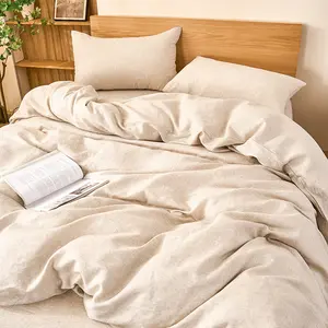 PUREFIBER 100% Natural Linen Oatmeal Duvet Cover Soft Breathable Bedding for Cozy Nights Modern Style Moisture-Wicking Quick-Drying