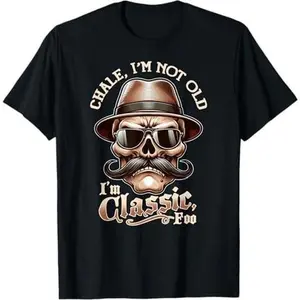 Summer t Shirts Men's "I'm Not Old, I'm Classic Foo" Graphic Tee - Funny Cholo Chicano Lowrider Design year-round comfort fountain  youth