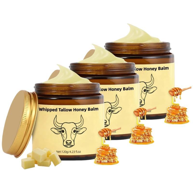 Lopeie Whipped Grass-Fed Beef Tallow Honey Balm - 4 Oz,Moisturizing Cream for Soft, Smooth Skin - Handmade All-Natural Moisturizer - Lavender