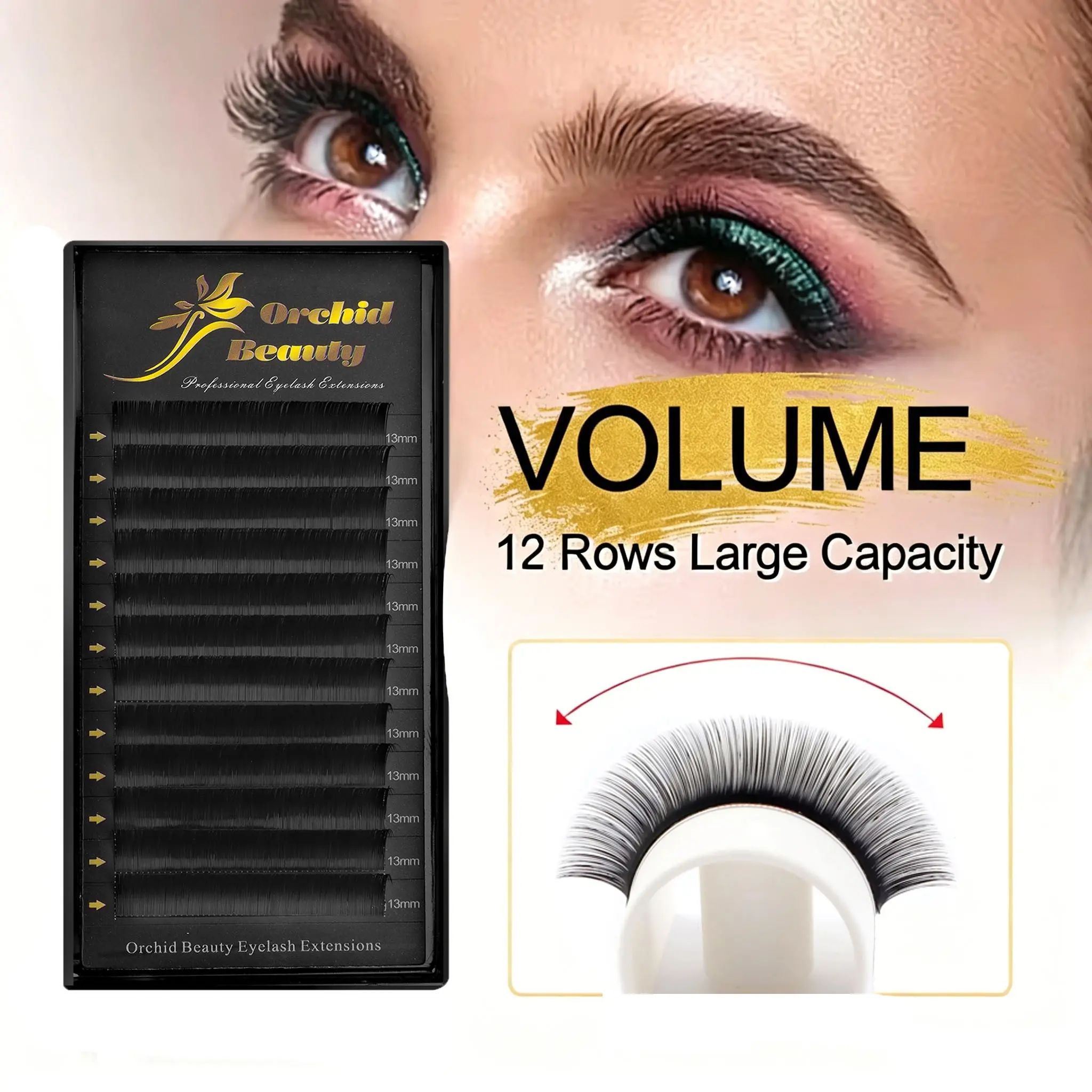 Individual Eyelash Extensions, Multiple Curls C/CC/D/DD, Soft Faux Mink Hair, 3D Matte Russian Volume Classic Beauty Lash Extensions, Soft Fluffy Lashes