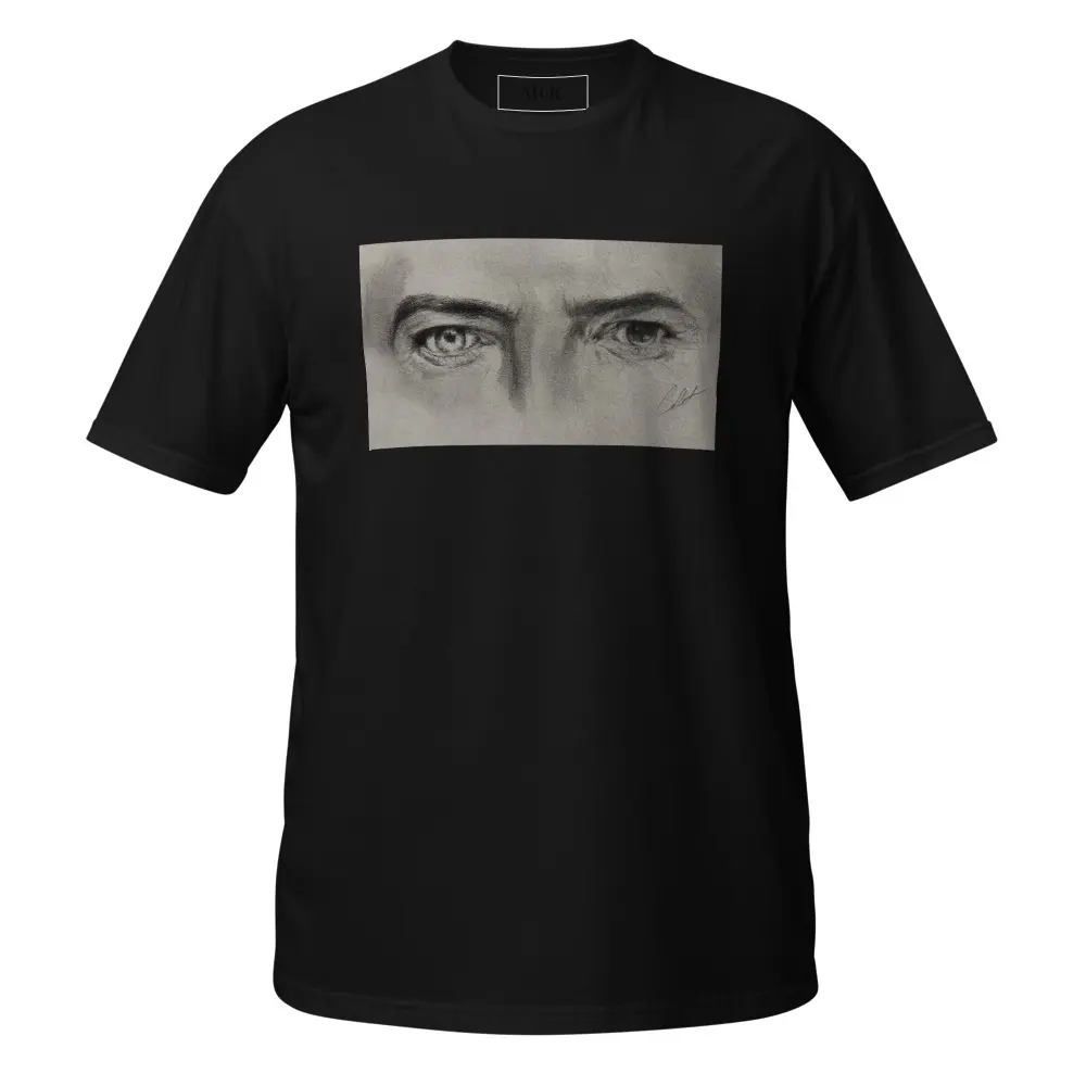 David Bowie Soft T-Shirt - Fitted Short Sleeve Crew Neck Casual Top in Sport Grey 100% Ring-Spun Cotton for Men