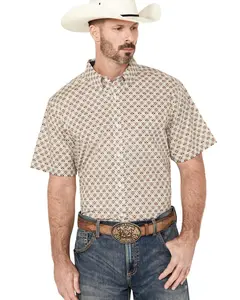 Rank 45 Men's 45&Reg; Buckaloo Print Short Sleeve Button-Down Stretch Western - Rmsu23w2-Mul