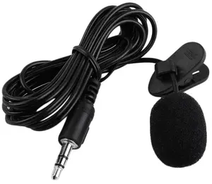 Black Plastic 3.5mm Wired Lavalier Microphone Speech Teaching Sound Amplifier Mic for Phone PC，Wireless Microphones and Systems，Wireless Lavalier Microphones