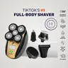 FREEBIRD FlexSeries Electric Rotary Head Multifunctional Hair Shaver for Men - 5-in-1 Grooming Kit with ScalpSafe Tech, Stainless Steel, Ergonomic Grip, Steady Hand, Wet or Dry Shaving, USB Rechargeable, Cordless Portable, Waterproof, Ideal Gift