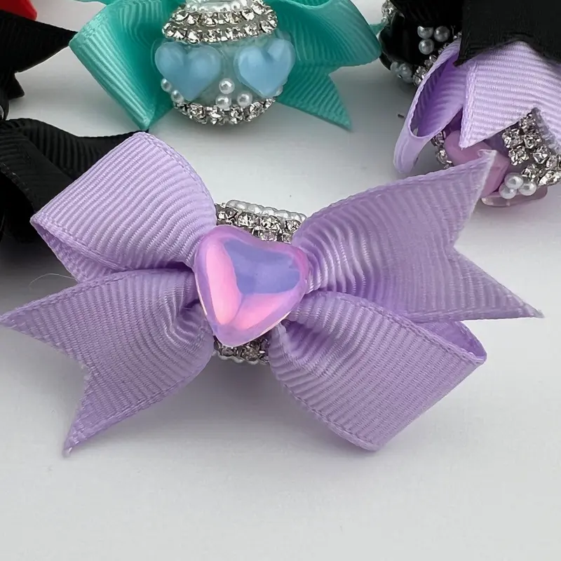 Bow Heart 16mm Bead 4 pack - Unique Design with Glamorous Sparkle