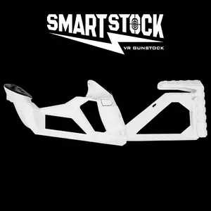 Smart Stock VR Gunstock Compatible with Quest 1/2/3/3S/Pro/Rift S - Adjustable Lightweight Compact Design Compatible with Controller Grips & Quick Reloading Features - VR Game