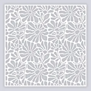 Abstract Floral Full Clay Stencil