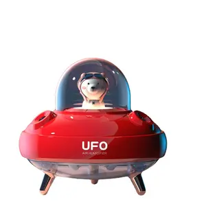 UFO Dual Nozzle Humidifier USB Spray Night Light Quiet Mini Pet Hydrating Mist Maker for Bedroom Home Office Gift