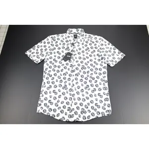 Hugo Boss Menswear Stylish Casual Slim Fit Floral Top Shirt - White/Blue, Size S, Men's Clothes