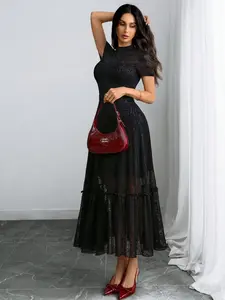 Women's Gothic Style Dress, Elegant Fashion Casual Chic Dress for Daily Outdoor Wear, Women Dress for Spring Fall