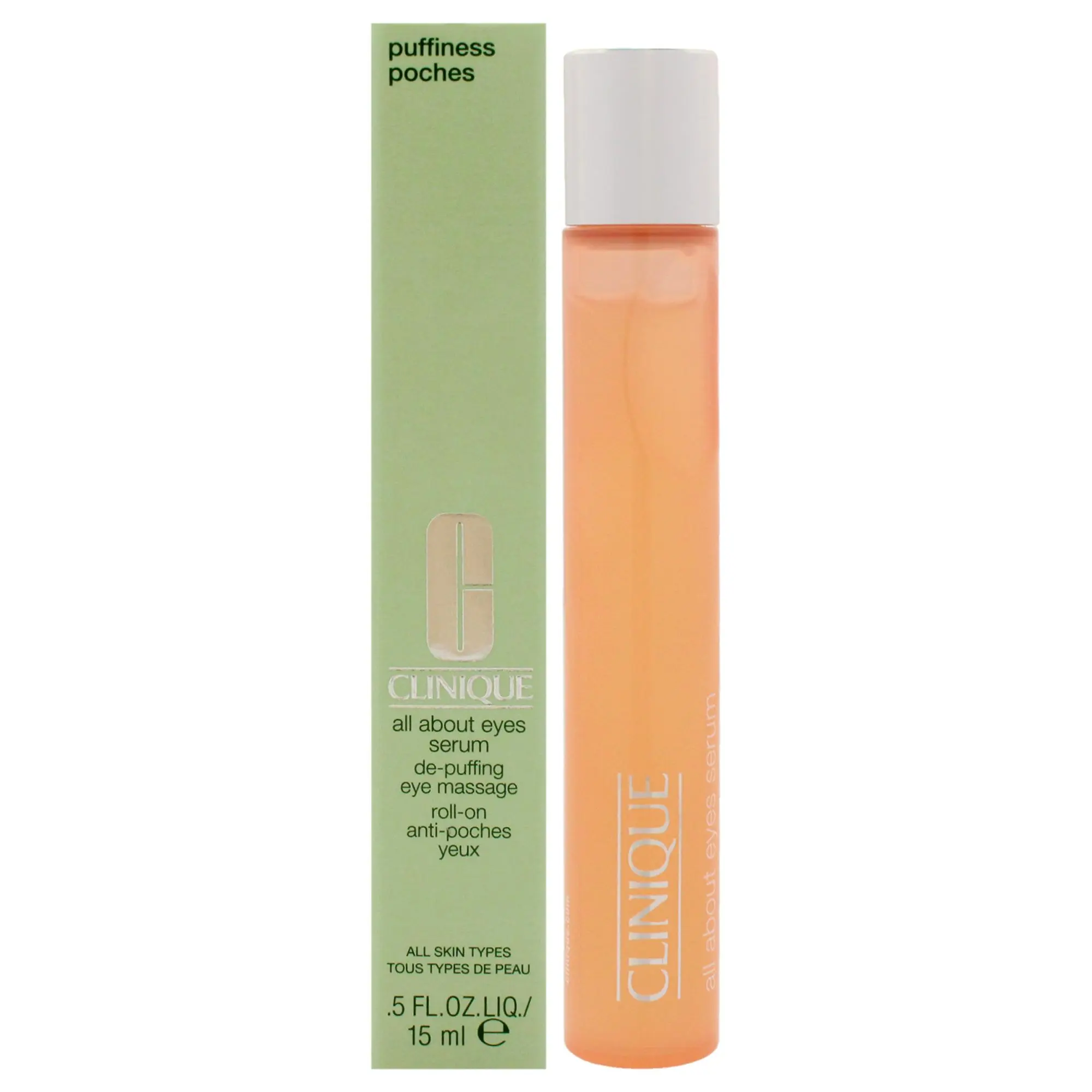 Clinique All About Eyes Daily Serum, Unisex Facial Serum - 0.5 fl oz, Ideal for Application Around Eyes