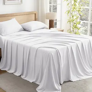 Litanika 100% Bamboo Cooling Sheets - Silky Soft & Breathable 4-Piece Set, 16" Deep Pocket, Luxury Hotel Quality Bedding