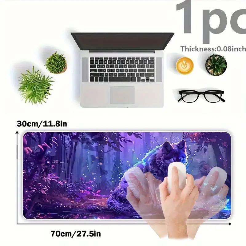 High-Quality Mouse Pad with a Non-Slip Rubber Base, Designed for Precise Control And Stability, Providing Full Keyboard Coverage with Stitched Edges, Perfect for Home, School, Office, And Gaming