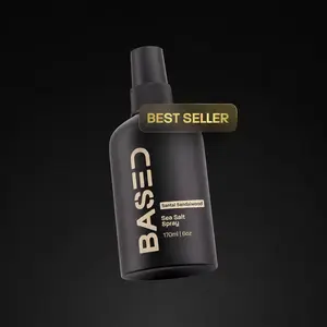 BASED Sea Salt Spray, Natural Hair Texture & Light Hold, Infused with Kelp Extract and Vitamin B5, Nourishing Daily Styling Mist