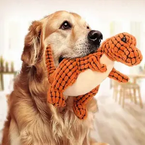Dinosaur Interactive Dog Toys for Large Dogs - Plush Chew Toys with Squeakers for Dogs and Chihuahuas