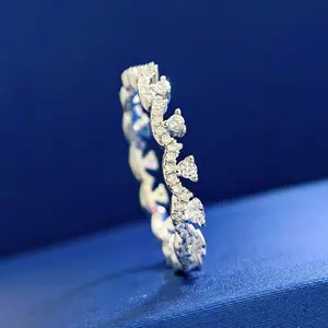 S925 Sterling Silver Lace Ring 6A Cubic Zirconia Ring fashion jewelry accessory woman girl promise ring-411(50%)