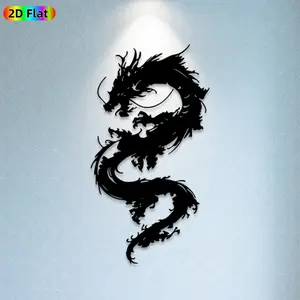 1pc Dragon Metal Wall Art,Dynamic Dragon Statue Mural, Ideal Gift for New Year, Christmas,  Perfect for Home Wall & Garden Fence, Ideal for Oriental Culture Enthusiasts, Unique Wall Hanging Artwork for Indoor Outdoor Decor