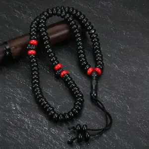 Black Acrylic Round Beads Islamic Muslim Abacus Prayer Beads Hand-held Accessories for Father's Day Perfect Gifts