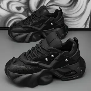 2025 Men'S Anti Slip Comfortable Versatile Casual Anti Slip Wear-resistant Thick Sole Height Increasing Men'S Shoes Skateboard Shoes