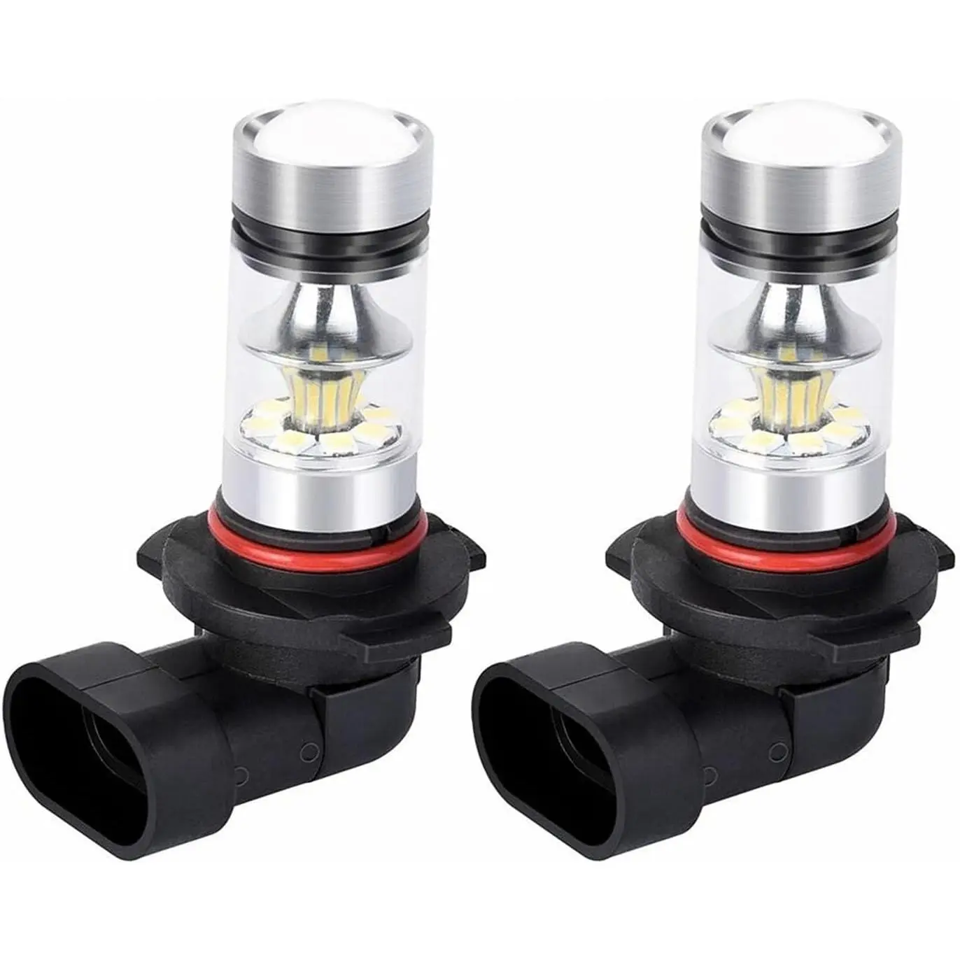 [AUTEY]2PCS 9005/9006 LED Headlight Bulbs Fog Light Bulb, High and Low Beam Lights 12V 100W, 6500K Daytime Running lights, Front Light Replacement Kit for Most Vehicles(White) headlight fog light bulb hb4 h11