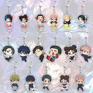Anime JUJUTSU KAISEN 6cm Acrylic Cute Character Yuji Itadori Backpack Pendant Car Key Decoration Fan Gift Keychain