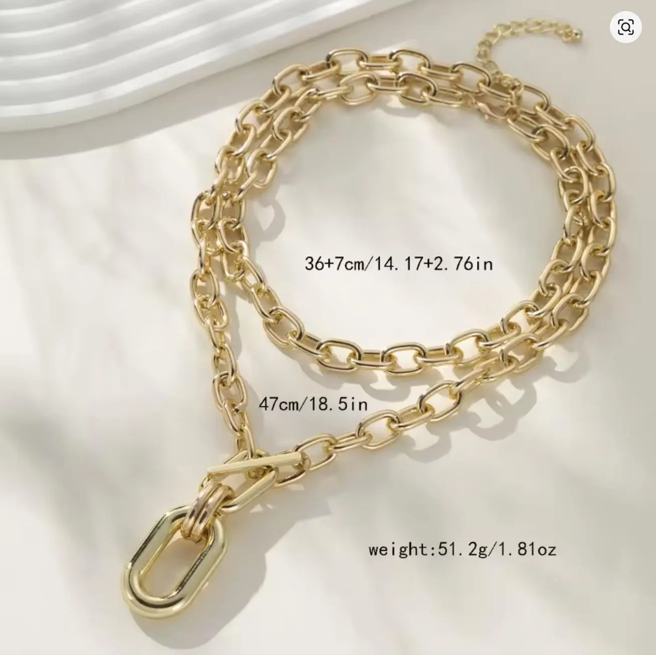 Thick Chain Charm Necklace with Unique Design, Featuring a Metallic Chain and Decorative Pendant Evry Jewels Fashionable Accessory