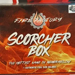 (3 BOX) 2026 Fire Factory Series Scorcher Break Signed Helmet- Pick Your Team
