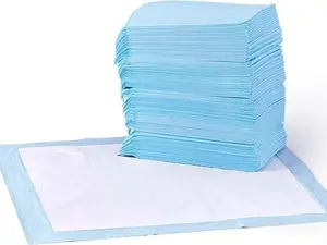 Dog & Puppy Training Pads – 5-Layer Leak-Proof, Super Absorbent, Quick-Dry Surface, Potty Training, Regular 22x22”, 50 Pack, Blue & White