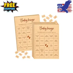 Baby Shower Bingo Game, 50 Bingo Cards Perforated Calling Cards