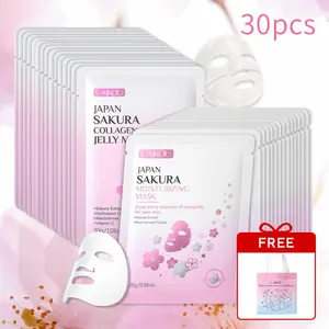 Laikou Cherry Blossom Hydrating Face Masks 25gX15, Collagen Jelly Masks 30gX15, Gift Bag, Face Mask Set, Skin Care Mask, Sheet Mask