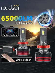 2-Pack LED Car Headlights Bulbs H1 H13 H7 H4 H9/h11 9005/hb3 9006/hb4, 12-24v, No Canbus Error, Aluminum Heat Sink, Plug & Play, LED Headlamps Bulbs